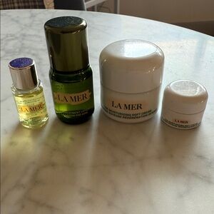 La Mer Travel Collection- Moisturizing Soft Crème, Treatment Lotion, Renewal Oil